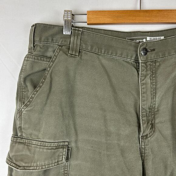 Carhartt Rugged Flex Relaxed Canvas Cargo Work Short Tarmac 10" Inseam Size 38 - Picture 2 of 10